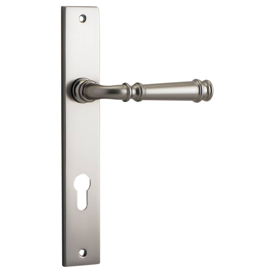 Verona Lever Rectangular Backplate Satin Nickel
