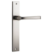 Annecy Lever Rectangular Backplate Satin Nickel