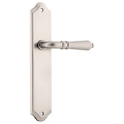 Sarlat Shouldered Lever Latch Set, Satin Nickel