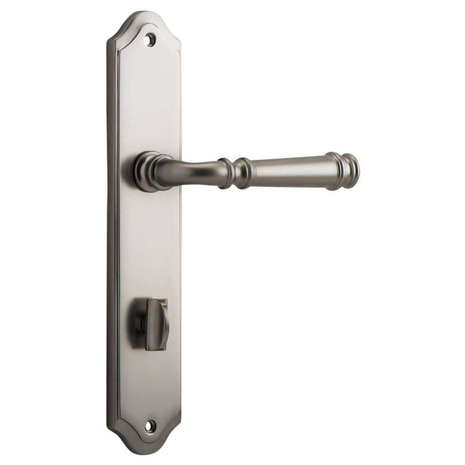 Verona Lever Shouldered Backplate Satin Nickel