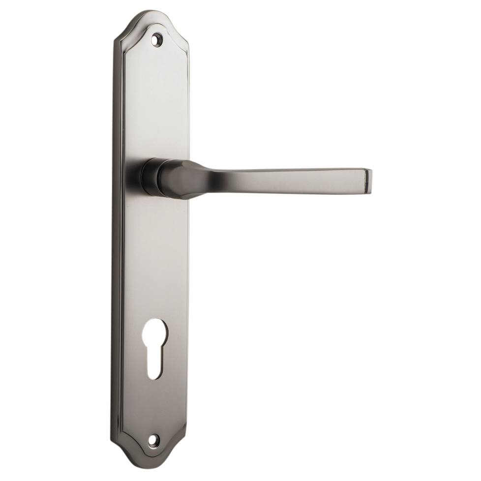 Annecy Lever Shouldered Backplate Satin Nickel
