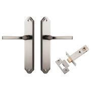 Annecy Lever Shouldered Backplate Passage Kit Satin Nickel