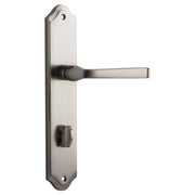 Annecy Lever Shouldered Backplate Satin Nickel