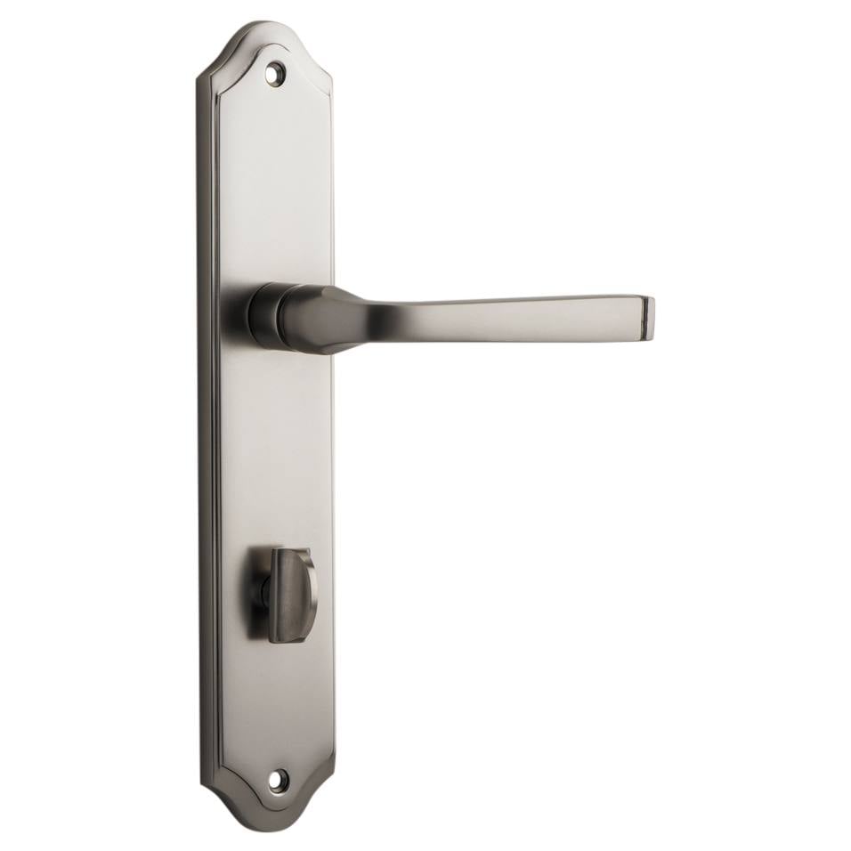 Annecy Lever Shouldered Backplate Satin Nickel