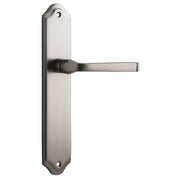 Annecy Lever Shouldered Backplate Satin Nickel