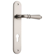 Sarlat Oval 85mm Euro Lever Set, Satin Nickel