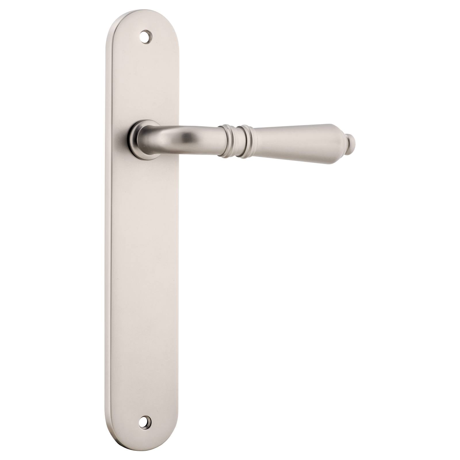 Sarlat Oval Lever Latch Set, Satin Nickel