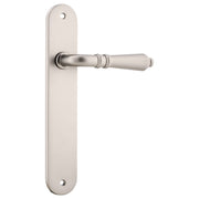 Sarlat Oval Lever Latch Set, Satin Nickel