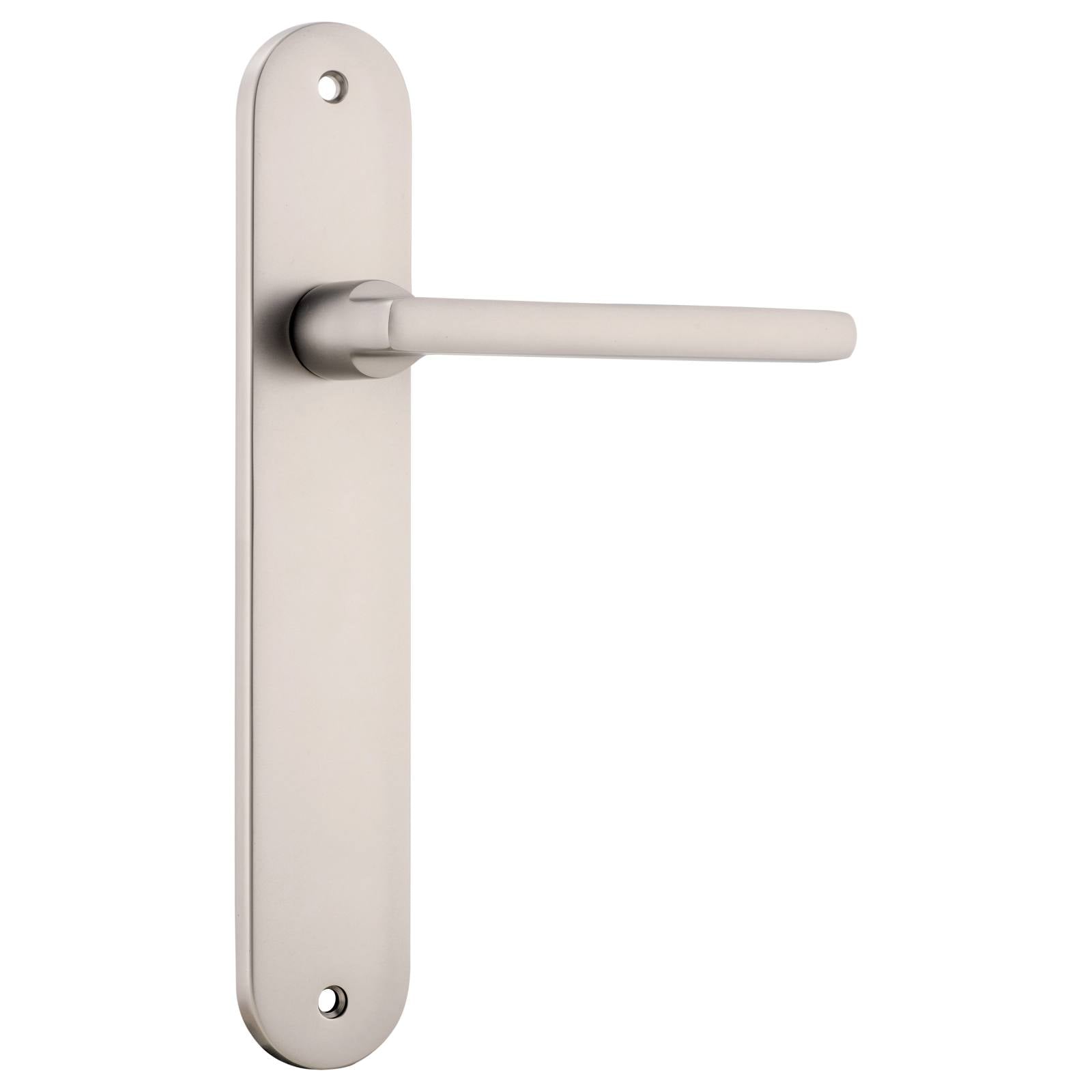 Baltimore Oval Lever Latch Set, Satin Nickel
