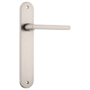 Baltimore Oval Lever Latch Set, Satin Nickel