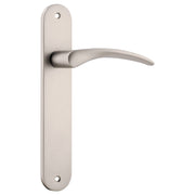 Oxford Oval Lever Latch Set, Satin Nickel