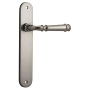 Verona Lever Oval Backplate Satin Nickel