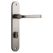 Annecy Lever Oval Backplate Satin Nickel