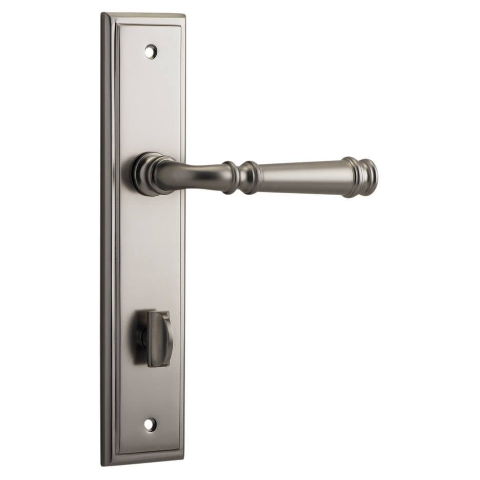 Verona Lever Stepped Backplate Satin Nickel