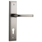 Annecy Lever Stepped Backplate Satin Nickel