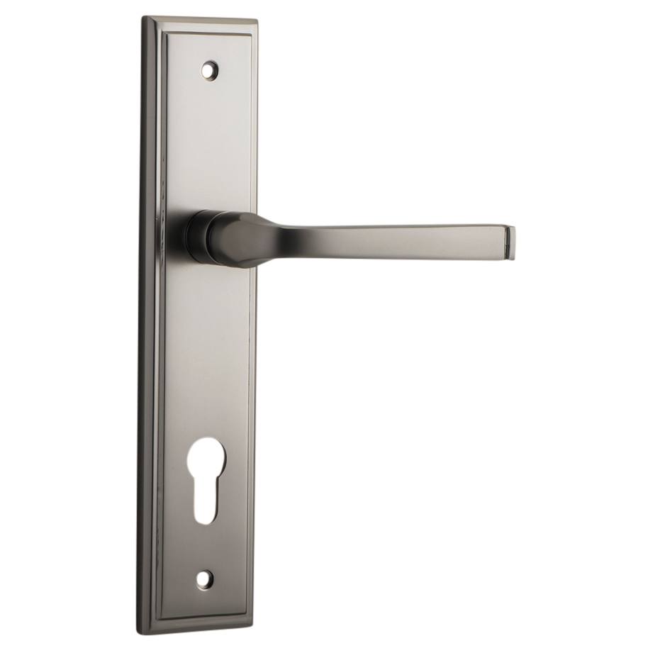 Annecy Lever Stepped Backplate Satin Nickel