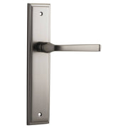Annecy Lever Stepped Backplate Satin Nickel