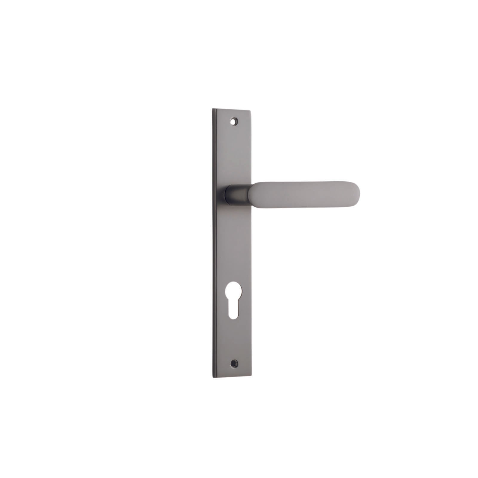 Bronte Lever Satin Nickel Rectangular Backplate