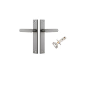 Bronte Lever Rectangular Backplate Passage Kit Satin Nickel