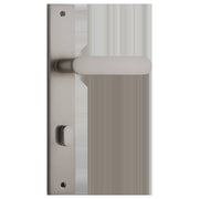 Bronte Lever Satin Nickel Rectangular Backplate