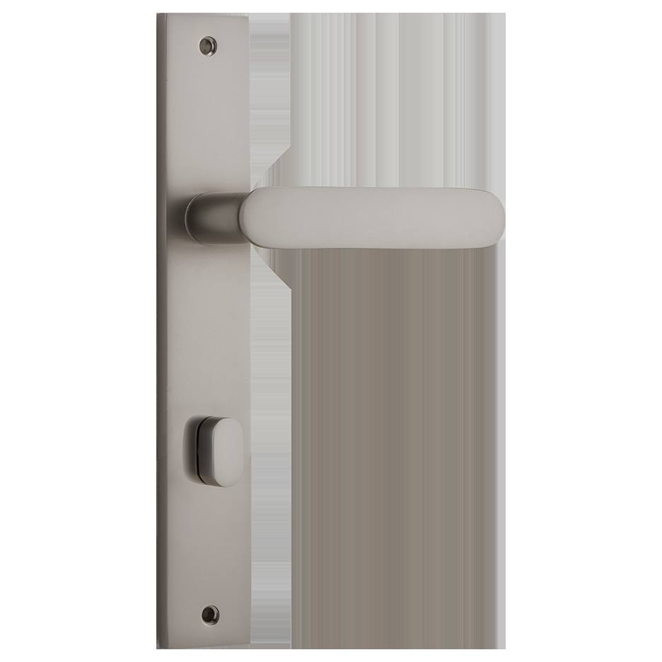 Bronte Lever Satin Nickel Rectangular Backplate