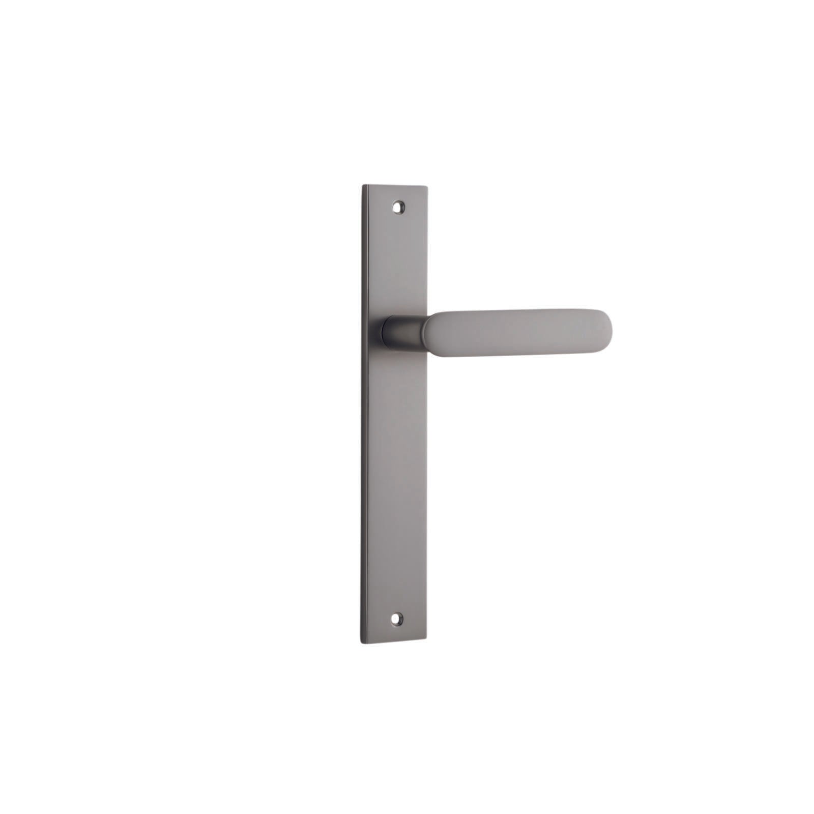 Bronte Lever Satin Nickel Rectangular Backplate