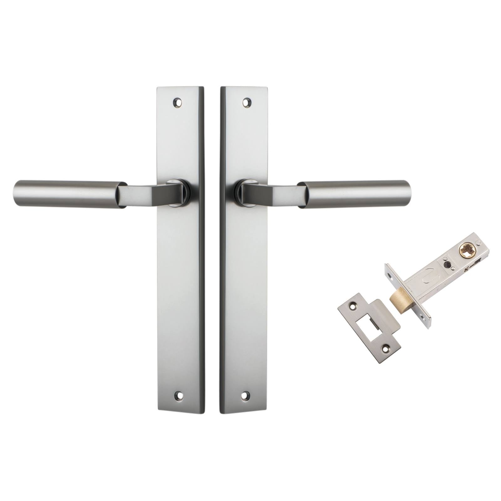 Berlin Lever Rectangular Backplate Passage Kit Satin Nickel