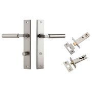 Berlin Lever Rectangular Backplate Privacy Kit Satin Nickel
