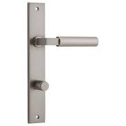 Berlin Lever Satin Nickel Rectangular Backplate