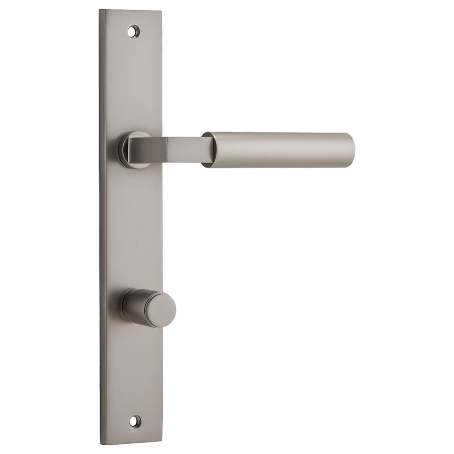 Berlin Lever Satin Nickel Rectangular Backplate
