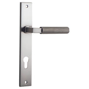 Brunswick Lever Satin Nickel Rectangular Backplate