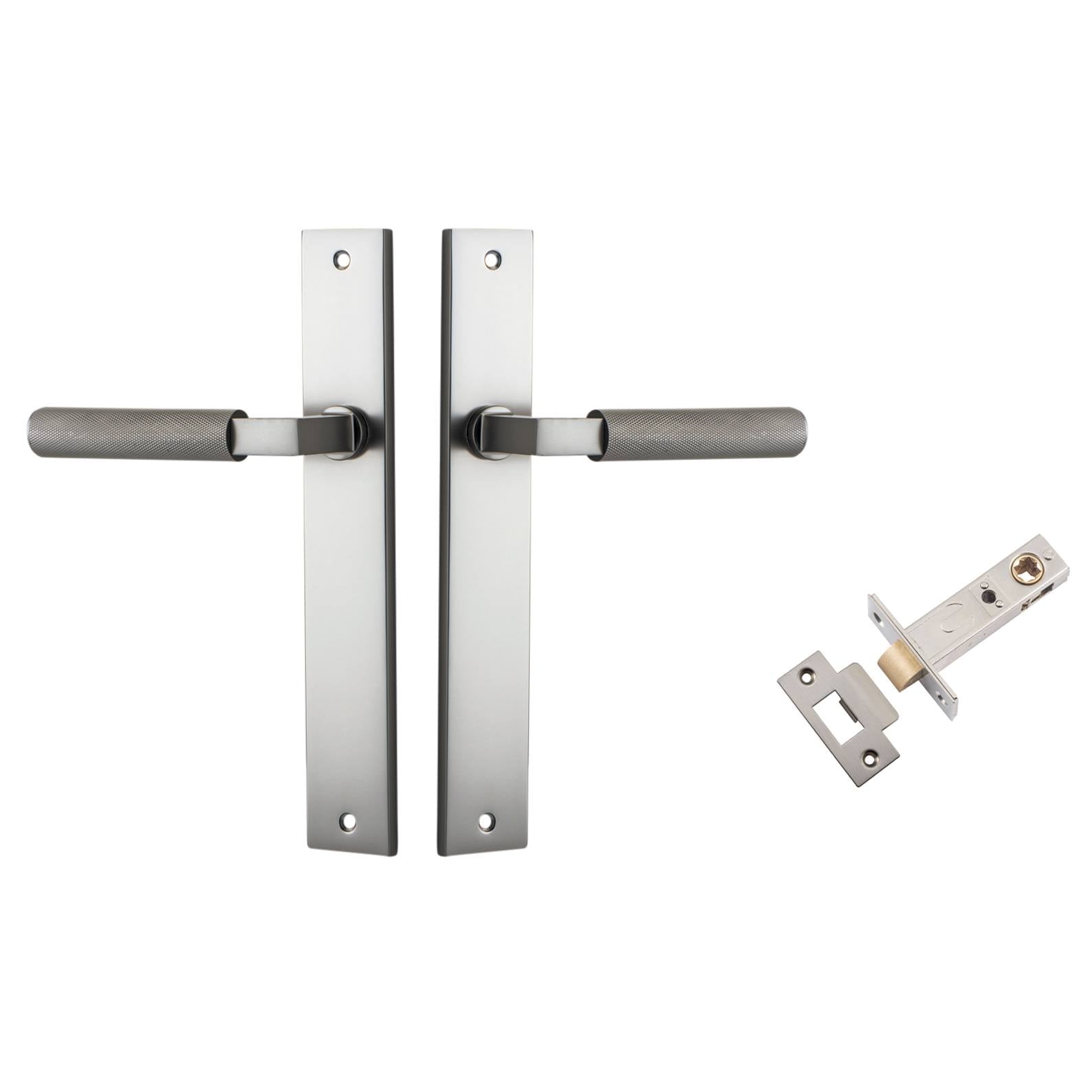 Brunswick Lever Rectangular Backplate Passage Kit Satin Nickel