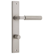 Brunswick Lever Satin Nickel Rectangular Backplate