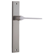Como Lever Satin Nickel Rectangular Backplate