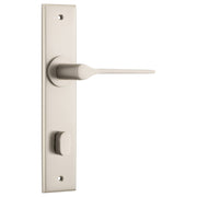 Como Lever Satin Nickel Chamfered Backplate