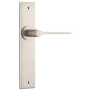 Como Lever Satin Nickel Chamfered Backplate