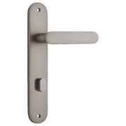 Bronte Lever Satin Nickel Oval Backplate
