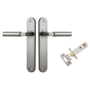 Berlin Lever Oval Backplate Passage Kit Satin Nickel
