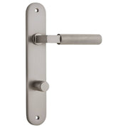 Brunswick Lever Satin Nickel Oval Backplate