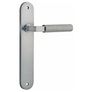Brunswick Lever Satin Nickel Oval Backplate