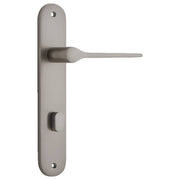 Como Lever Satin Nickel Oval Backplate