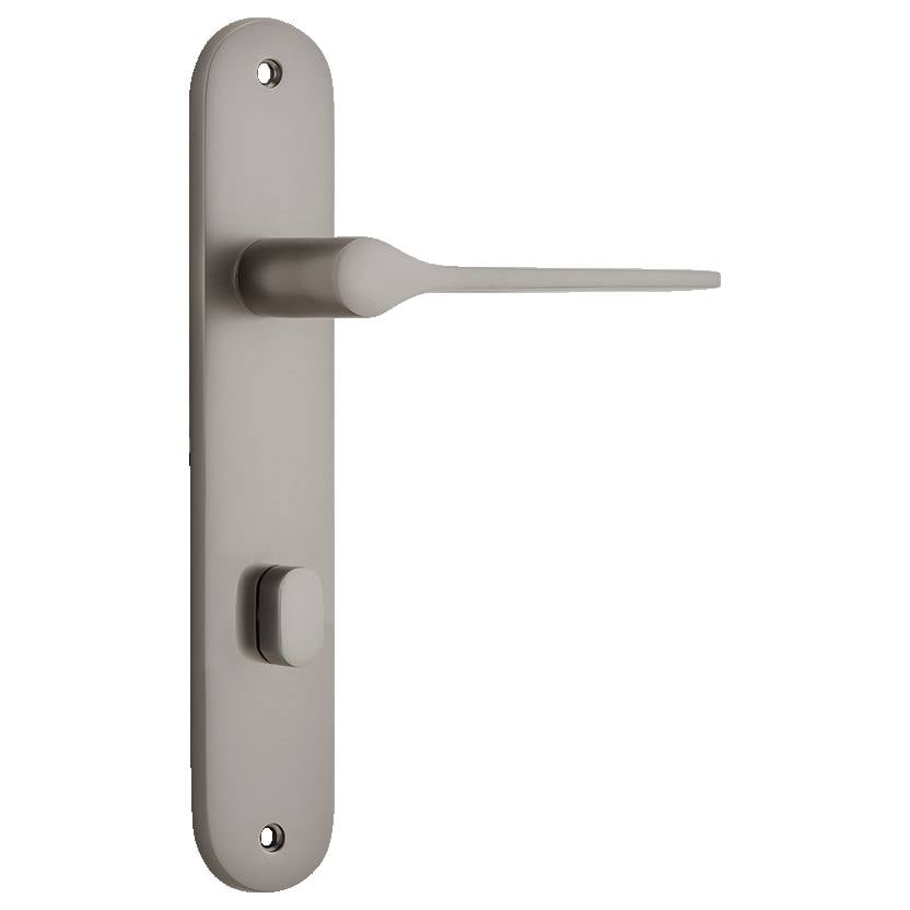 Como Lever Satin Nickel Oval Backplate