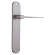 Como Lever Satin Nickel Oval Backplate
