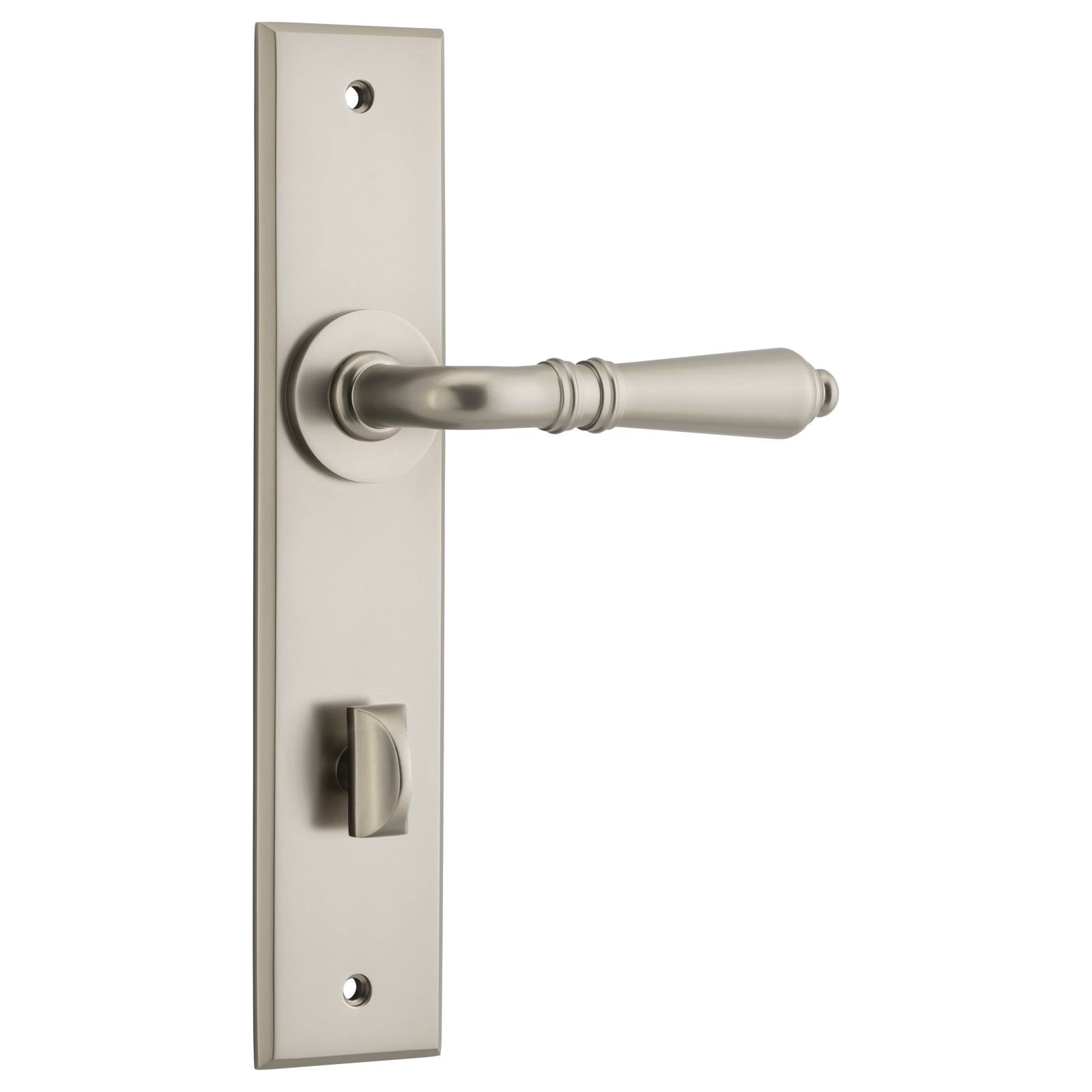 Sarlat Lever Satin Nickel Chamfered Backplate