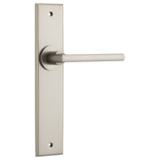 Baltimore Lever Satin Nickel Chamfered Backplate