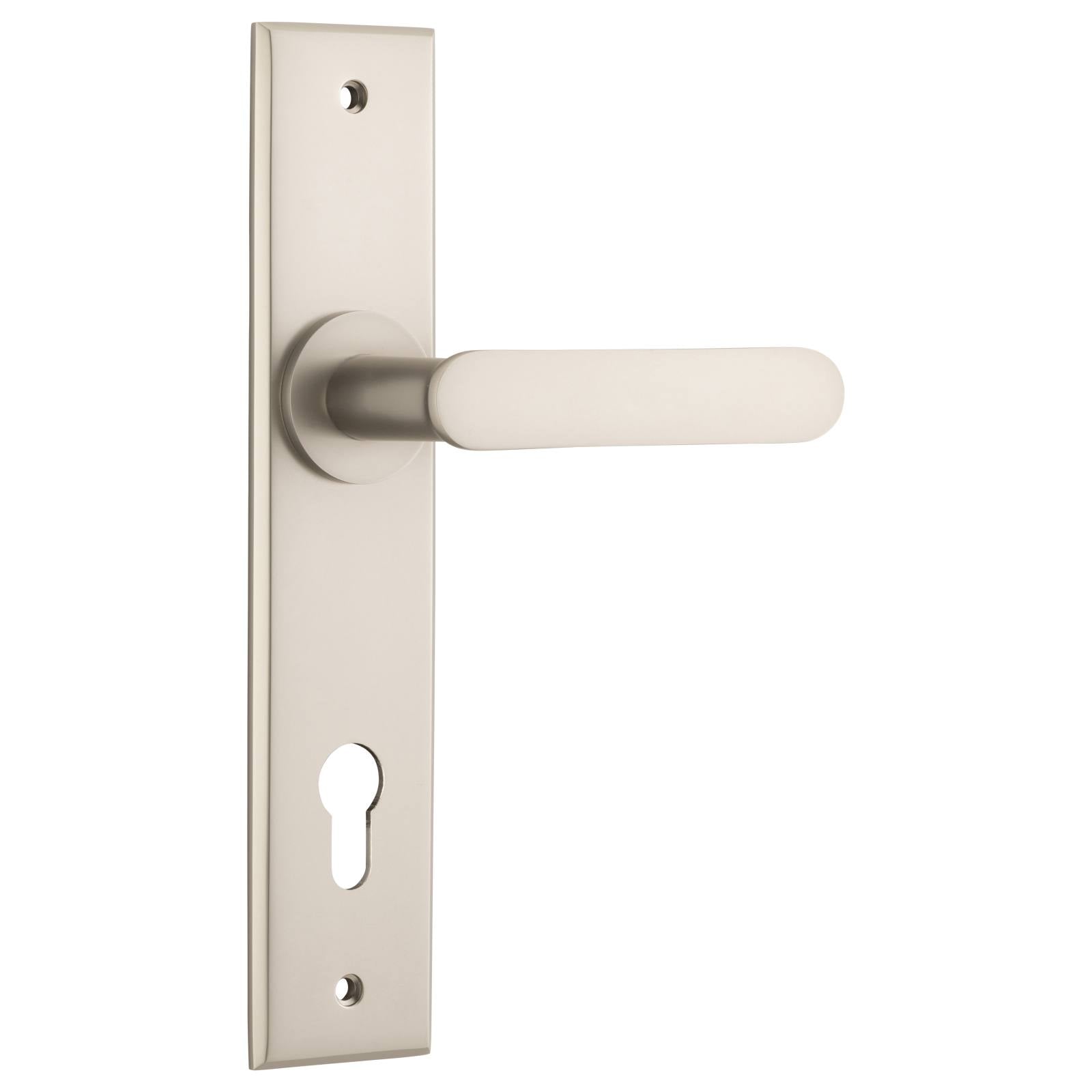 Bronte Lever Satin Nickel Chamfered Backplate
