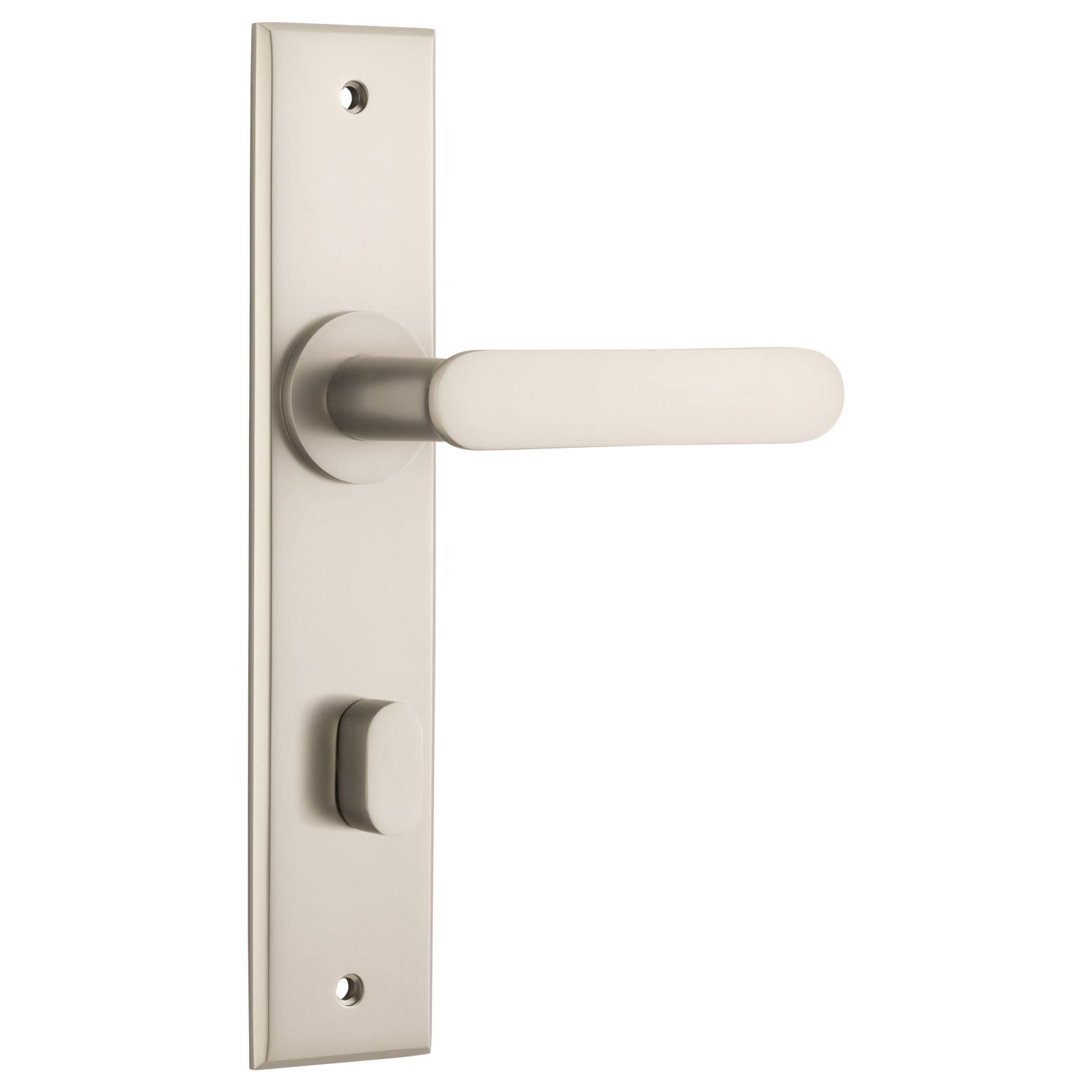 Bronte Lever Satin Nickel Chamfered Backplate