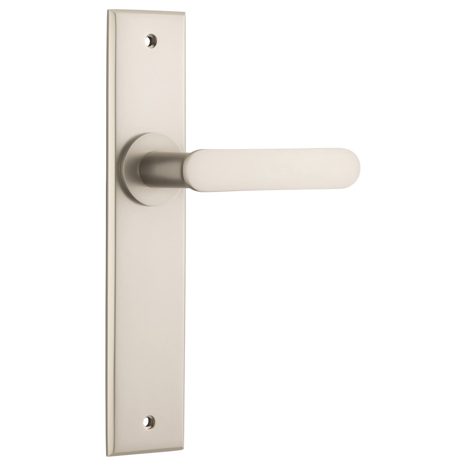 Bronte Lever Satin Nickel Chamfered Backplate