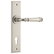 Verona Lever Satin Nickel Chamfered Backplate