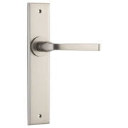 Annecy Lever Chamfered Backplate Satin Nickel